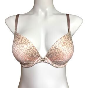 Fabulous by Victoria's Secret Plunge Padded Push-Up Bra Pink Mauve 34D